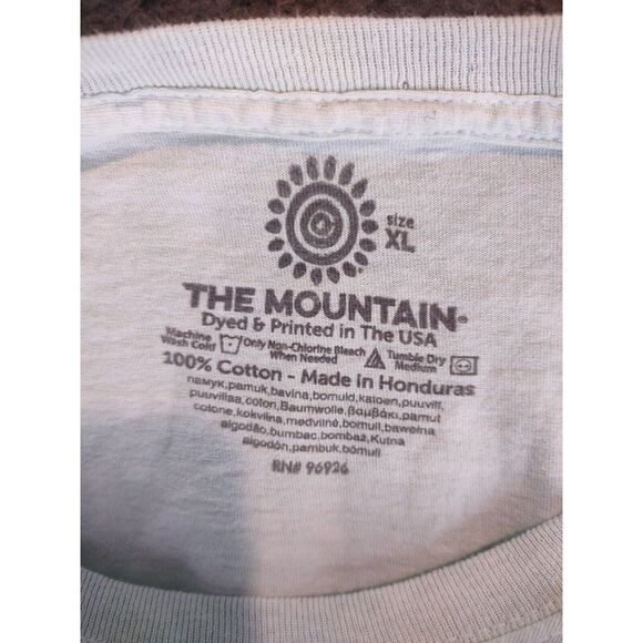 The Mountain Cat Kitten Selfie T-Shirt XL Green Short Sleeve Acid Wash - Picture 5 of 6